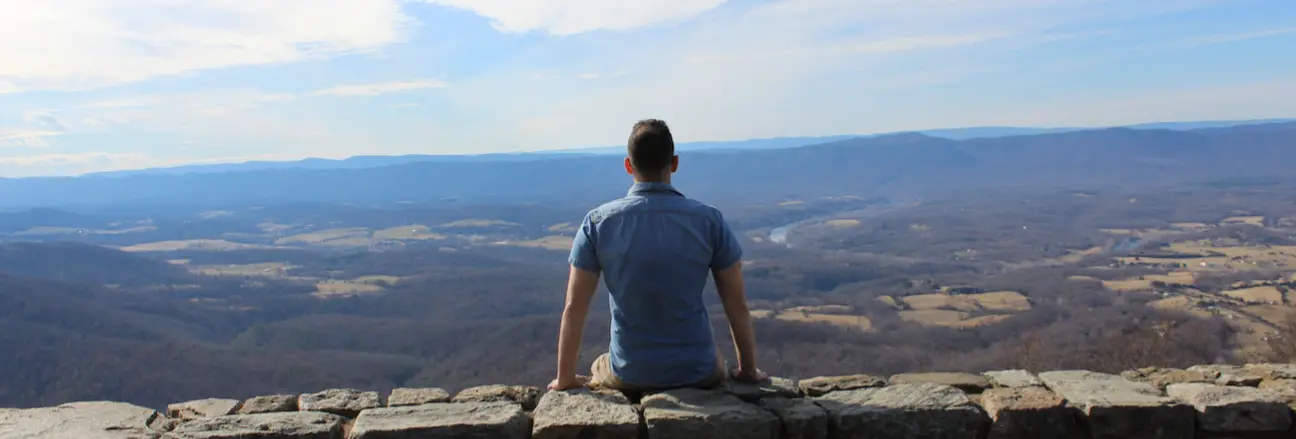 Matt Birch overlooking the Blue Ridge Mountains